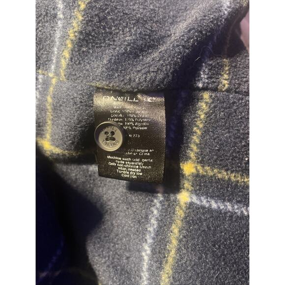 O’Neill Fleece Lined Jacket Mens S Gray Snap Button 4 Pockets Cotton - Picture 8 of 8
